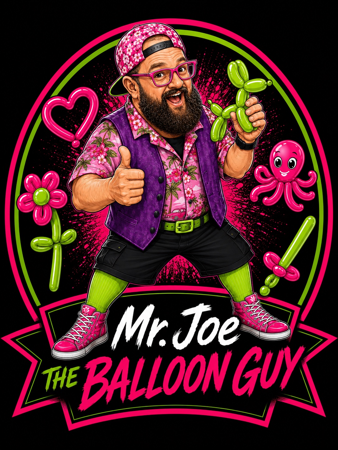Mr. Joe twisting balloon art